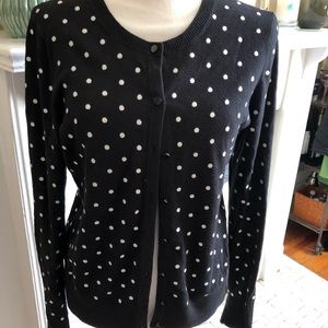 Black polka dot Ann Cardigan